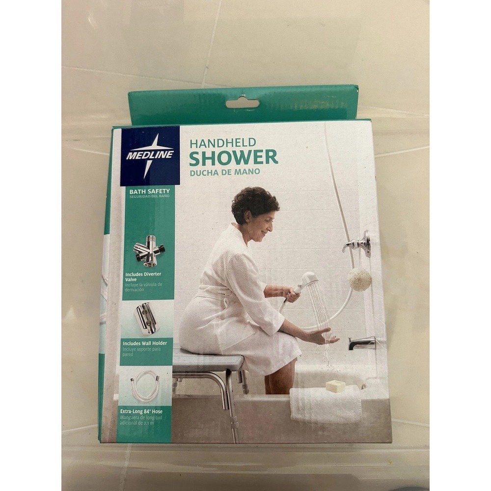 Handheld Shower Sprayer For Bathtub Safety - Extra Long 84" Hose Medline New